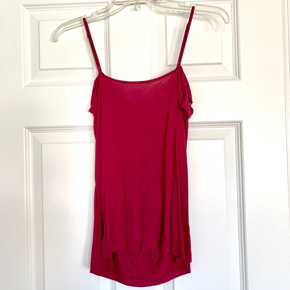 LOFT Magenta Ruffle Tank - Picture 3 of 3